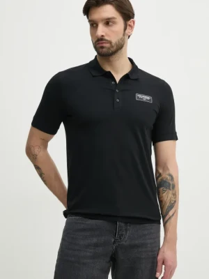 Karl Lagerfeld polo męski kolor czarny gładki 552221.745019