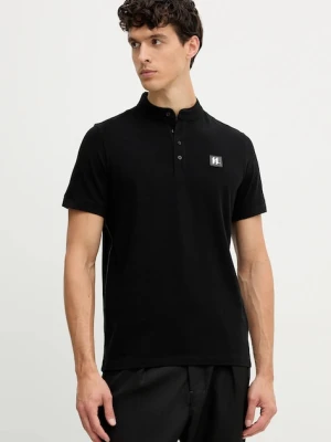 Karl Lagerfeld polo męski kolor czarny z aplikacją 554221.745001