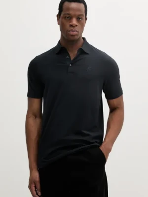 Karl Lagerfeld polo męski kolor granatowy gładki 552221.745750