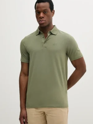 Karl Lagerfeld polo męski kolor zielony gładki 552221.745750
