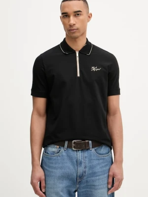 Karl Lagerfeld polo męskie bawełniane z elastanem