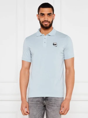 Karl Lagerfeld Polo | Slim Fit błękitny