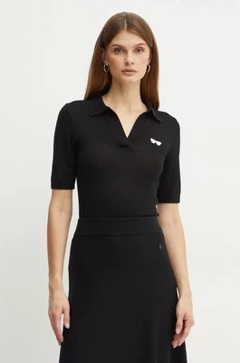 Karl Lagerfeld polo wełniane kolor czarny 246W2014