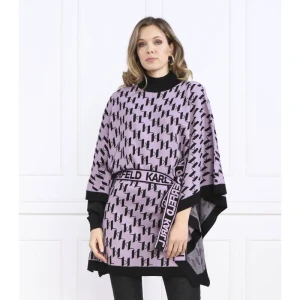 Karl Lagerfeld Ponczo | Relaxed fit | z dodatkiem wełny