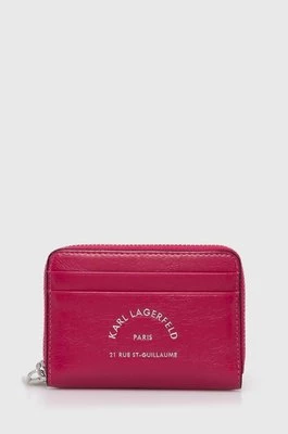 Karl Lagerfeld portfel damski kolor różowy 245W3234