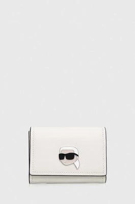 Karl Lagerfeld portfel skórzany damski kolor biały