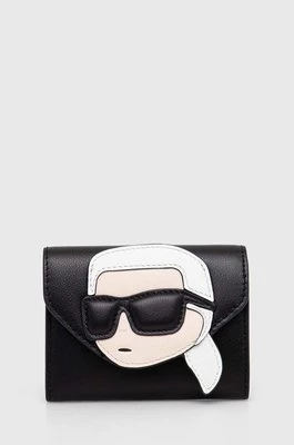 Karl Lagerfeld portfel skórzany damski kolor czarny 245W3214