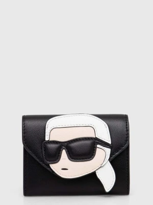 Karl Lagerfeld portfel skórzany damski kolor czarny 245W3214