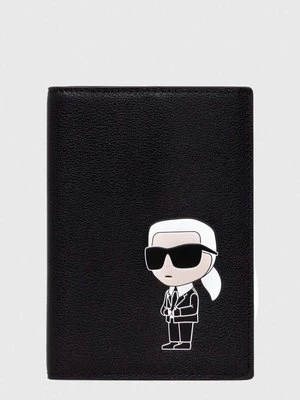 Karl Lagerfeld portfel skórzany damski kolor czarny