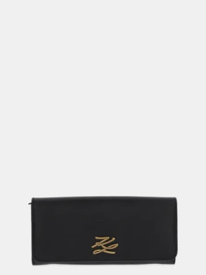 Karl Lagerfeld portfel skórzany damski kolor czarny A1W32111