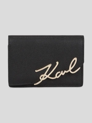 Karl Lagerfeld portfel skórzany damski kolor czarny A3W32018