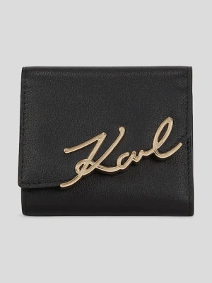 Karl Lagerfeld portfel skórzany damski kolor czarny A3W32019