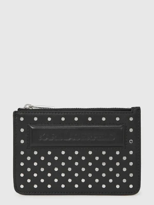 Karl Lagerfeld portfel skórzany IKON damski kolor czarny A4W32028