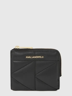 Karl Lagerfeld portfel skórzany damski kolor czarny A4W32039