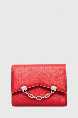 Karl Lagerfeld portfel skórzany damski kolor czerwony