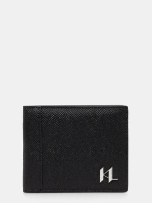 Karl Lagerfeld portfel skórzany K/MONOGRAM męski kolor czarny A3M30182