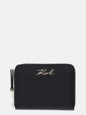 Karl Lagerfeld portfel skórzany K/SIGNATURE damski kolor czarny B1W32036