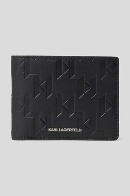 Karl Lagerfeld portfel skórzany męski kolor czarny