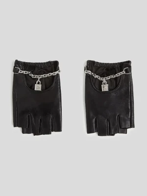 Karl Lagerfeld rękawiczki skórzane K/AUTOGRAPH