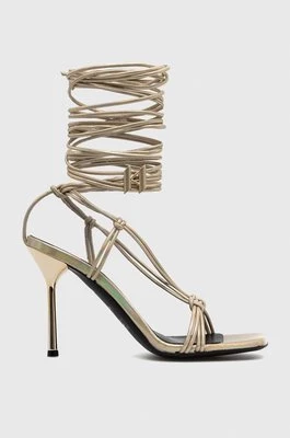 Karl Lagerfeld sandały skórzane GALA KL30904 kolor złoty
