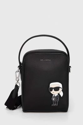 Karl Lagerfeld saszetka skórzana kolor czarny
