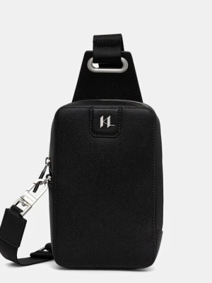 Karl Lagerfeld saszetka skórzana K/MONOGRAM męska kolor czarny A3M30158