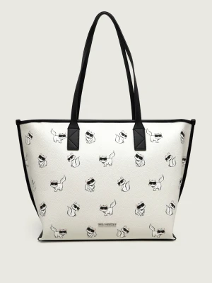 Karl Lagerfeld Shopperka Ikon Choupette ecru