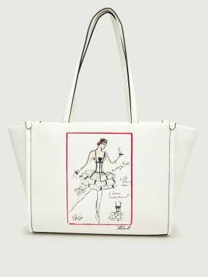 Karl Lagerfeld Shopperka K / Ballet biały