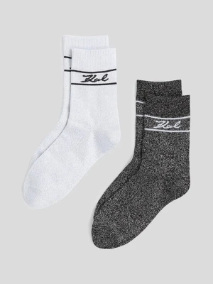 Karl Lagerfeld skarpetki 2-pack damskie kolor biały A3W43002