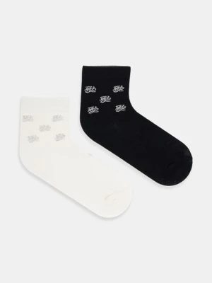 Karl Lagerfeld skarpetki 2-pack damskie kolor czarny A2W47008