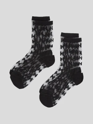 Karl Lagerfeld skarpetki 2-pack K/MONOGRAM czarny