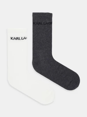 Karl Lagerfeld skarpetki 2-pack kolor beżowy A4M47028
