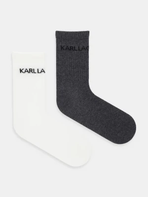 Karl Lagerfeld skarpetki 2-pack kolor szary A4W47025