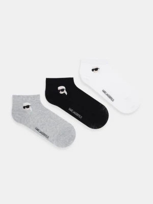 Karl Lagerfeld skarpetki 3-pack K/IKON kolor biały A4W47036