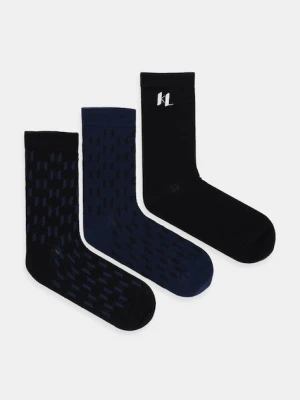 Karl Lagerfeld skarpetki 3-pack kolor czarny A4M47040