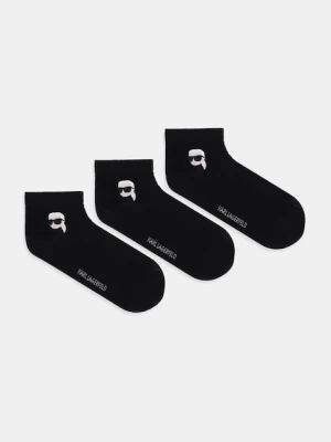 Karl Lagerfeld skarpetki 3-pack kolor czarny A4M47044