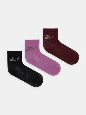 Karl Lagerfeld skarpetki 3-pack kolor różowy A4W47031