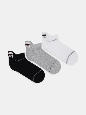 Karl Lagerfeld skarpetki 3-pack kolor szary A1M47025