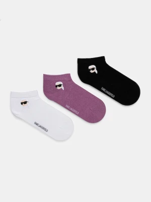 Karl Lagerfeld skarpetki K/IKON 3-pack kolor czarny A4W47036