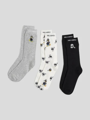 Karl Lagerfeld skarpetki KL X DISNEY 3-pack damskie kolor szary A3W47051