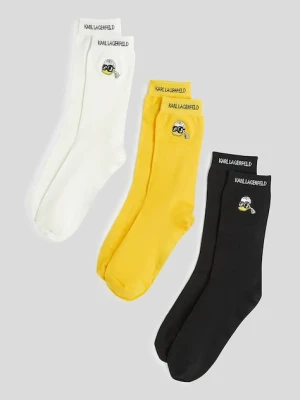 Karl Lagerfeld skarpetki KL X DISNEY 3-pack damskie kolor żółty A3W47053