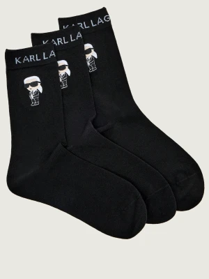 Karl Lagerfeld Skarpety 3-pack Ikon czarny