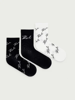Karl Lagerfeld skarpety damskie 3-pack czarny