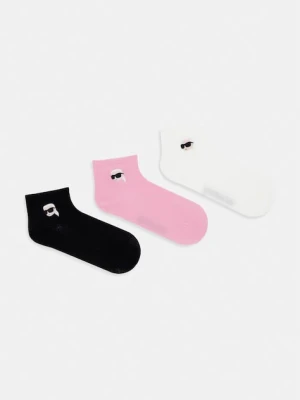 Karl Lagerfeld skarpety damskie K/IKON 3-pack różowy