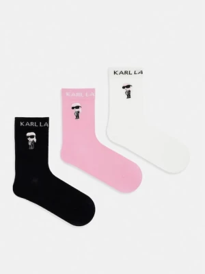 Karl Lagerfeld skarpety damskie z bawełną K/IKON 3-pack
