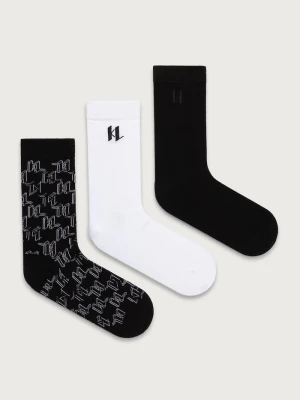 Karl Lagerfeld skarpety męskie z bawełną 3-pack biały