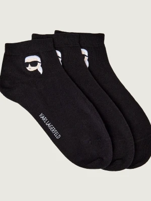 Karl Lagerfeld Skarpety / stopki 3 pack Ikon czarny