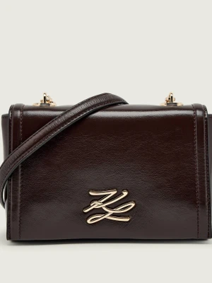 Karl Lagerfeld Skórzana listonoszka K/autograph brązowy