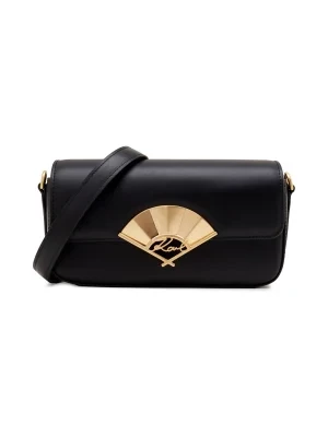 Karl Lagerfeld Skórzana listonoszka signature fan sm crossbody