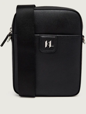 Karl Lagerfeld Skórzana reporterka K / Monogram czarny